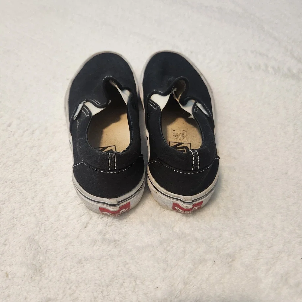 Vans Black Slip On Canvas Sneakers‎ Mens 6.0 or Womens 7.5